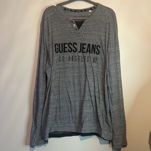 Guess Jeans - Long Sleeve Gray T-Shirt - Size 2XL